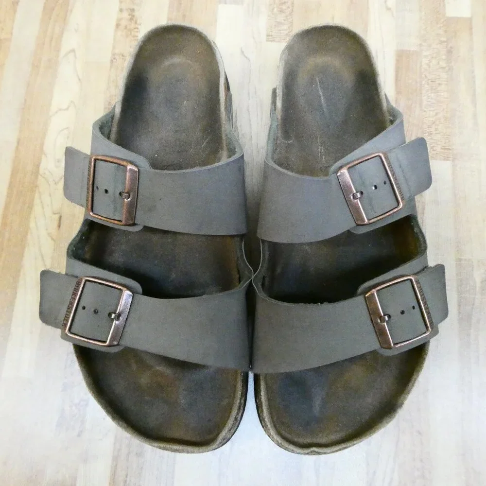 Birkenstock Arizona Stone double strap buckle adj. footbed sandals M/9 L/11